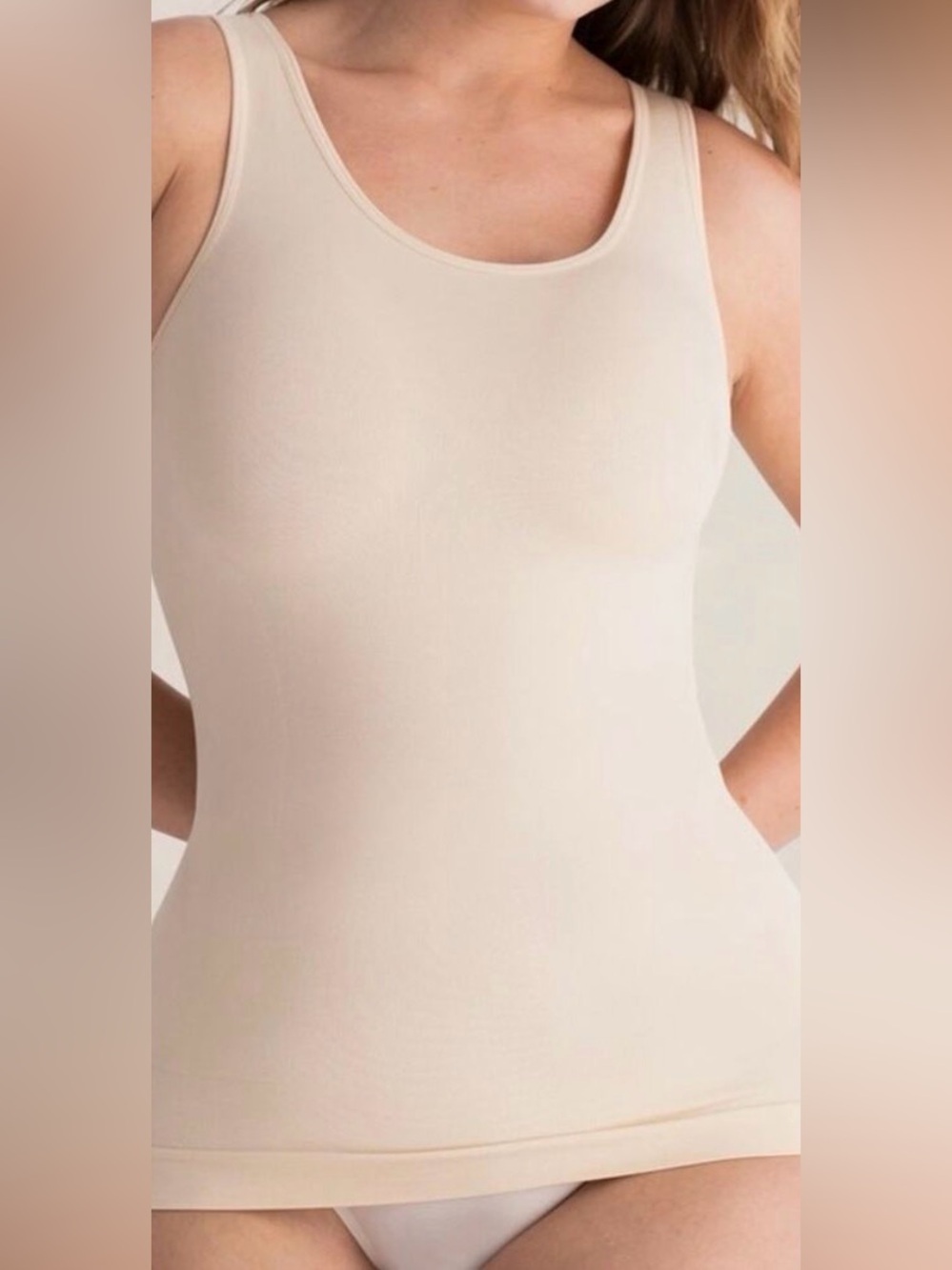 Shapermint Essentials XL Beige All Day Every Day Scoop Neck Cami Tank Top NWT